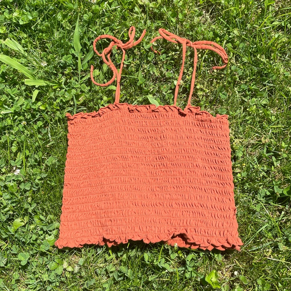 Burnt orange crop top